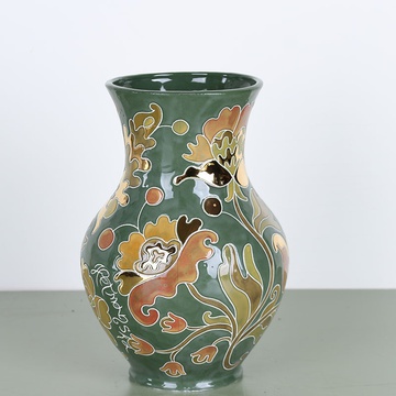 Vase GLECHIK, green with gold