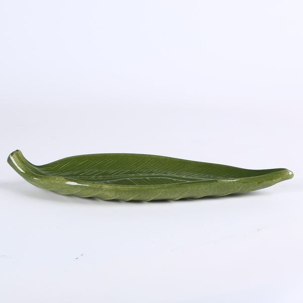 Ceramic leaf green, M