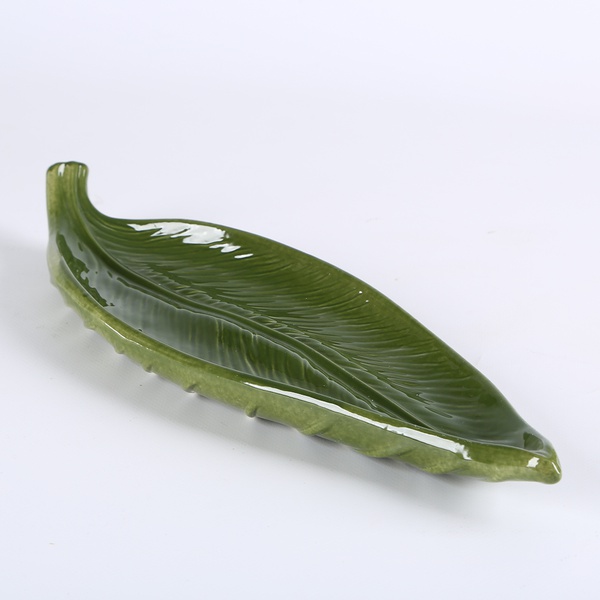 Ceramic leaf green, M