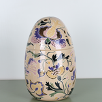 Керамическое яйцо – шкатулка бежевая с золотом