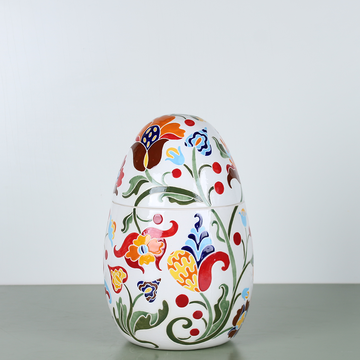 Керамическое яйцо - шкатулка "Hetmans'ka" цветная