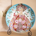 Decorative plate "Easter" (blue) L