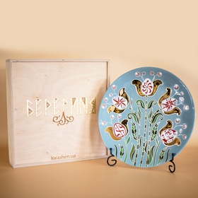 Decorative plate "Tree of Life" (blue) M