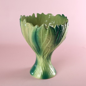 Керамическая ваза-кубок "Botanical Touch" зеленая