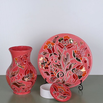 Set of ceramics "Hetmans'ka" red