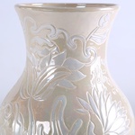 Vase GLECHIK white with mother-of-pearl HETMANS'KA