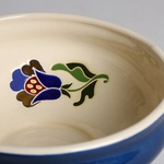 Ceramic Makitra blue with gold L