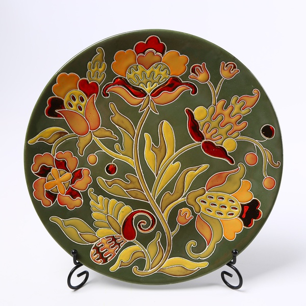 Plate HETMANS'KA green with gold