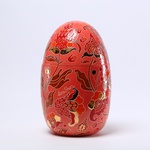 Красное керамическое яйцо - шкатулка "Hetmans'ka" L