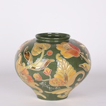 Vase HORSHCHYK SMALL green with gold