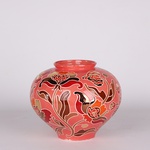 Vase HORSHCHYK SMALL, red with gold