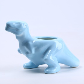 Dino flowerpot blue