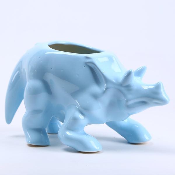 Pot Triceratops blue