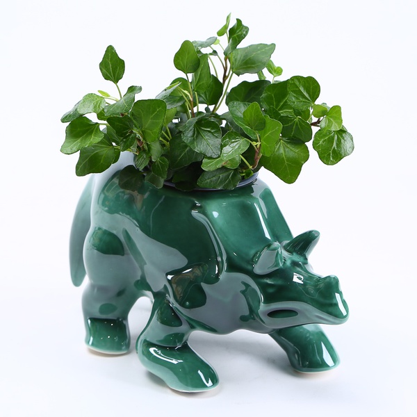 Pot Triceratops green