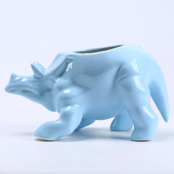 Pot Triceratops blue