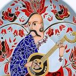 Декоративная тарелка "Казак Мамай"