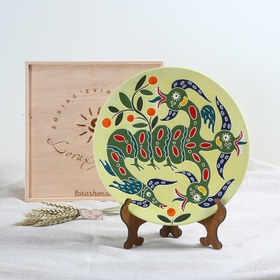 Plate "Vanya grabbed a snake by the beard and rides around the garden"