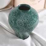 Vase Horshchyk medium, green