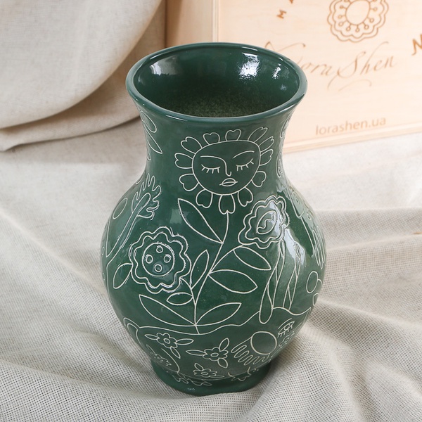 Vase Glechik, green