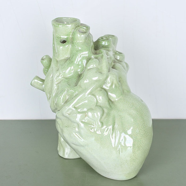 Vase "Heart" chrysoprase