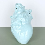 Керамічна ваза "Серце" бірюзова