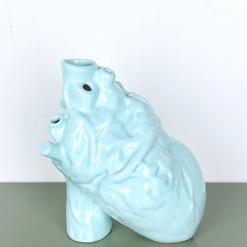Ceramic vase "Heart" turquoise