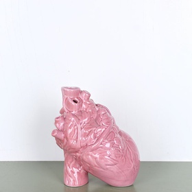 Ceramic vase "Heart" pink