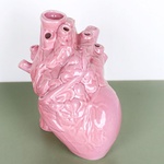 Керамическая ваза "Сердце" розовое