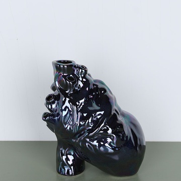Vase "Heart" obsidian