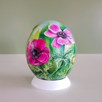 Painted egg "Anemones"