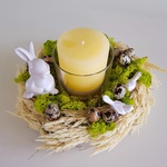 Table wreath with candles "Cozy holiday"