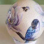 Painted egg "Magnolia branch"