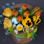 Easter composition in bright colors