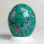 Painted egg "Turquoise Symphony"