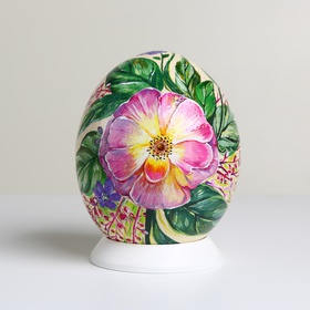 Painted egg "Anemone"