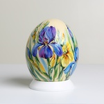Painted egg "Field of irises"