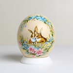 Painted egg "Rabbits"