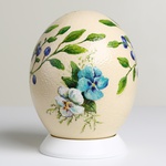 Painted egg "Viola and blueberry"