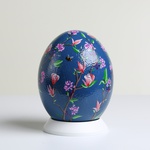 Painted egg "Blue Symphony"