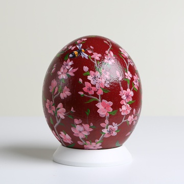 Painted egg "Burgundy Symphony"