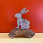 Metal rabbit figurine