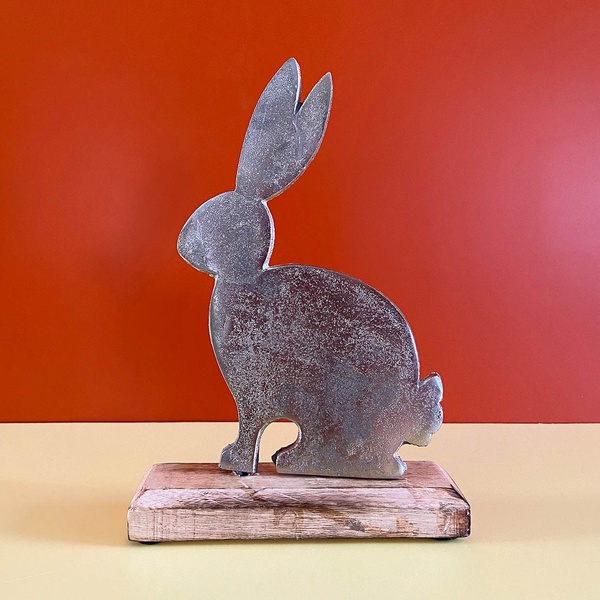 Статуэтка кролик металлический