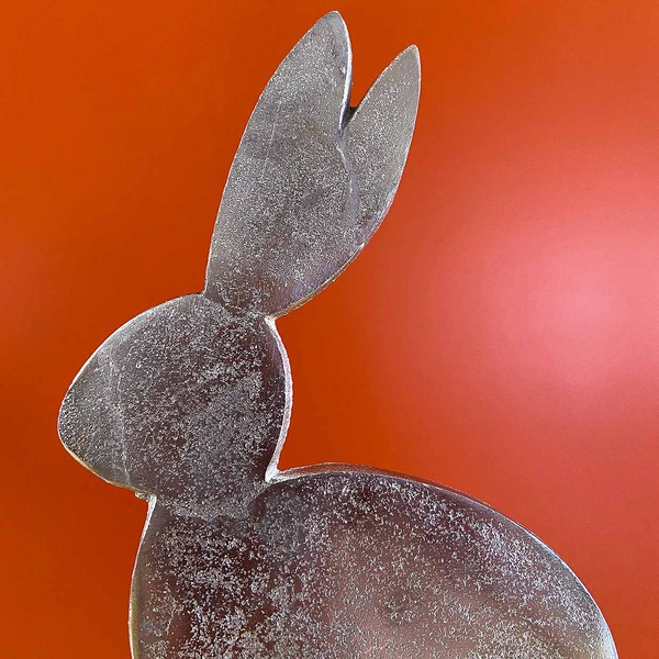 Статуетка кролик металевий