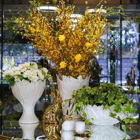 The refined “Golden Morning” décor