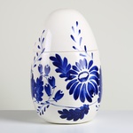 Керамічне яйце-шкатулка "Сині квіти"