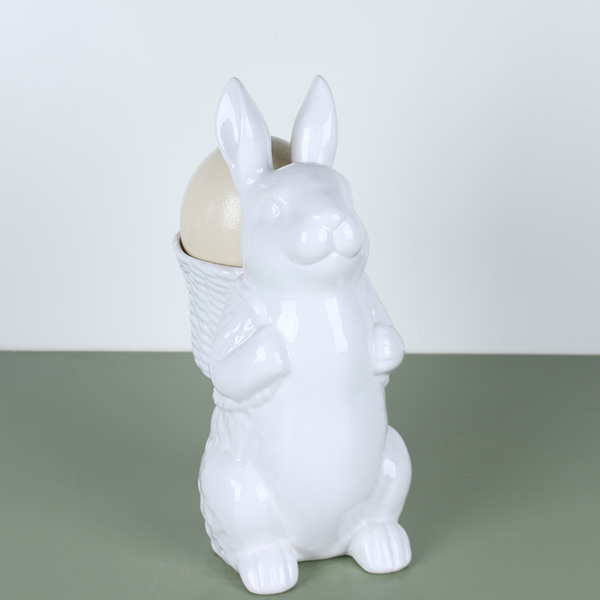 Керамічний кролик з кошиком, розміру М