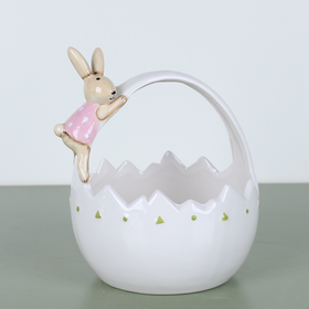 Ceramic candy box with a bunny