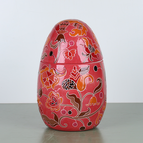 Ceramic egg red - box "Hetmans'ka"