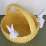 Candy box "Bunnies in a basket" yellow