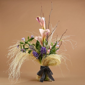 Spring bouquet with calla lilies